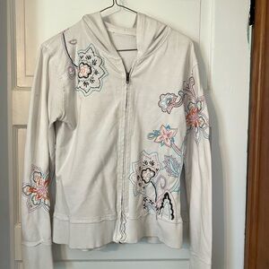 Vertigo size medium zip up embroidered small stain near zipper